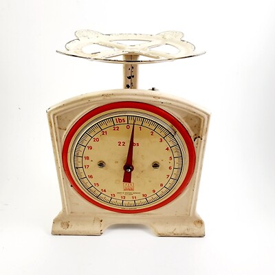 Vintage 1950's Effem White Kitchen Scale 22 lb Made in Western Germany German !!
