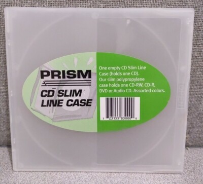 Prism CD-RW Slim Line Case Holds 1 CD Clear
