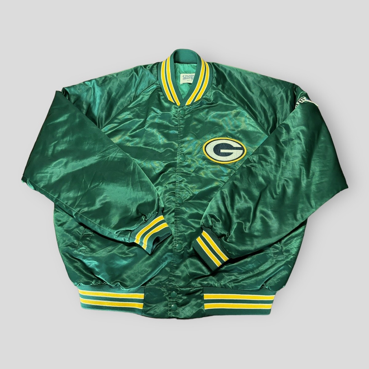 Green Bay Packers NFL Chalk Line Satin Jacket Mens Vintage 90s XL 