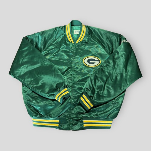 Green Bay Packers NFL Chalk Line Satin Jacket Mens Vintage 90s XL?? NO SIZE TAG