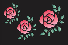 Rose Stencil Flower Reusable Mylar DIY Craft Sign Furniture Many Sizes Free Ship