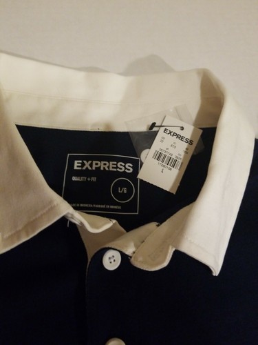 Express Henley Long Sleeve Shirt Mens Size large Maroon Cotton Blend Stretch - Picture 2 of 11