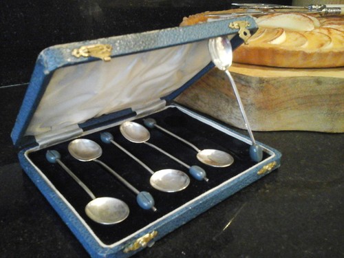 Original Vintage Retro~Set 6 EPNS Design/Maker Coffee Spoons In Presentation Box - Picture 9 of 11