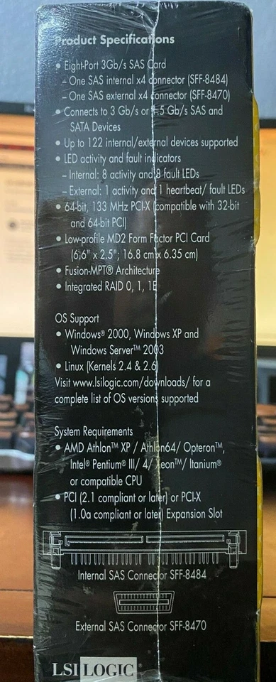 LSI LS100100 PCI-X SATA / SAS SAS3442X-R KIT 8PORT 3Gb - Image 3 of 4