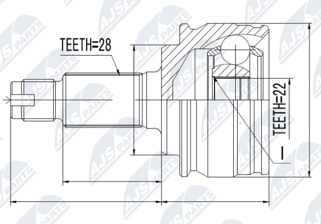 NPZ-SU-029 NTY Joint Kit, drive shaft for SUZUKI