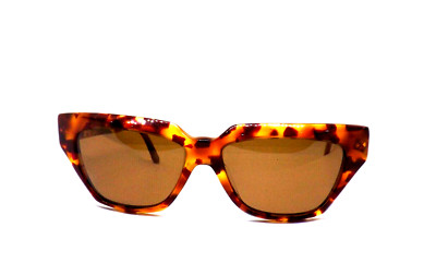 Women's sunglasses made Italy vintage 80s butterfly brown OUVERTURE