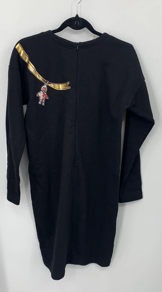 Vestido Sudadera Marni Niñas Negro Algodón Estampado Dijes Talla 14y Foto 2 de 4