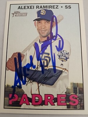 Alexei Ramirez Signed 2016 Topps Heritage High Number - #606