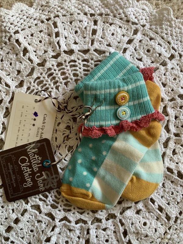 NWT Matilda Jane GIRLS Catch Up Ankle Sock Size S Small NWT Age 2-4 Years Old