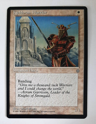  KJELDORAN WARRIOR  ICE AGE 1995  NM  WHITE  MAGIC MTG Kjeldoranischer Krieger