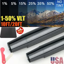20" x 10FT/20FT Car Window Tint Film Roll - 5-50% VLT for Car, Home & Office USA