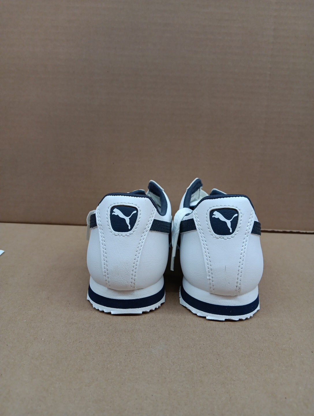 Puma Roma Basic Jr, White/navy, Sz  4.5 image 4
