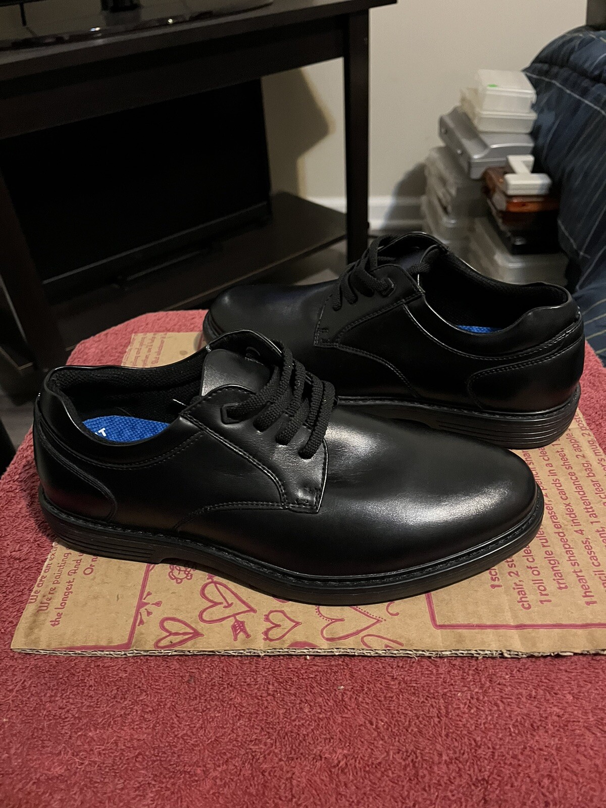 SAOLA Scarpe eleganti Oxford Nunn Bush da uomo in pelle Bayridge taglia 8 M nere nuove