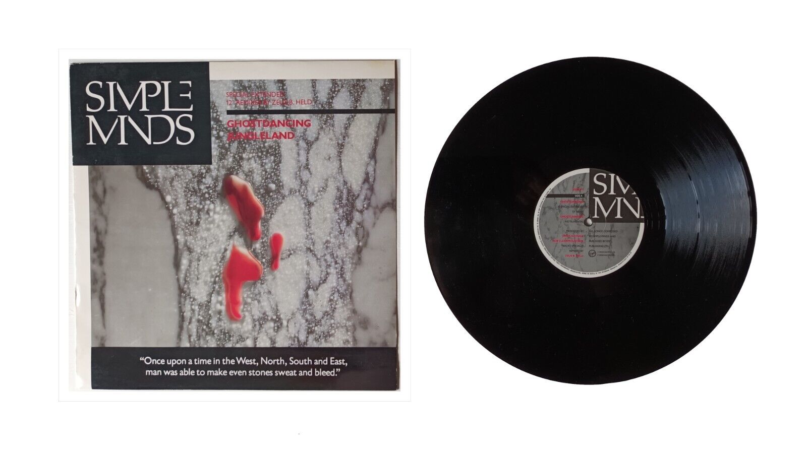 Simple Minds - Ghostdancing (extended remix) 12-inch Single with Picture Sleeve 
