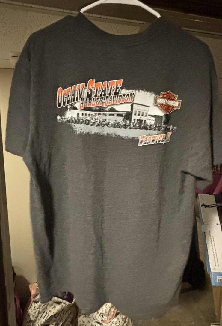 Harley-Davidson Tシャツ WARWICK R.I. NWT HARLEY DAVIDSON TSHIRT OCEAN STATE WARWICK RI GREY LARGE