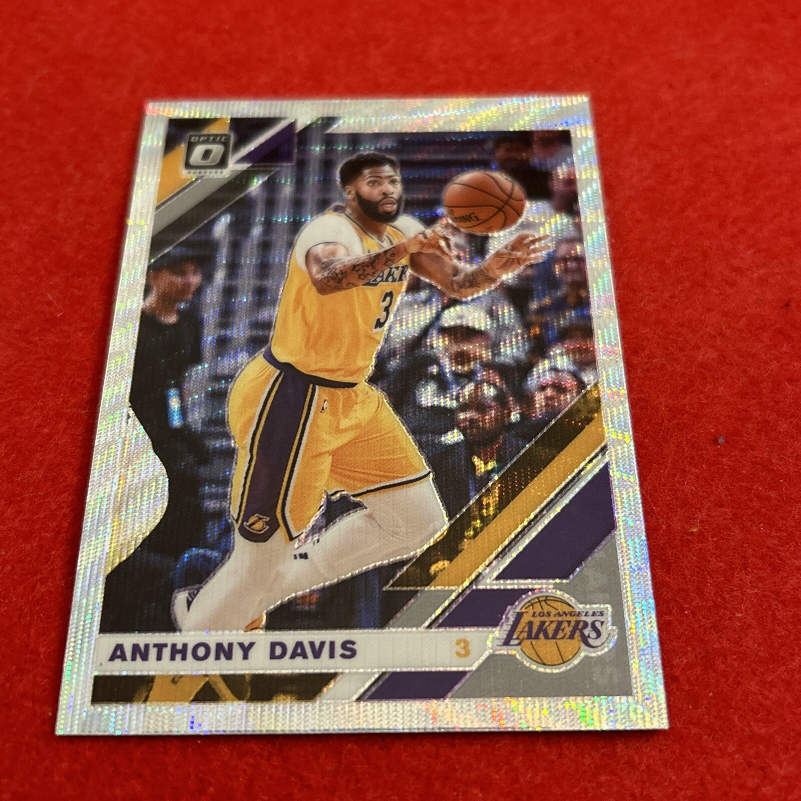 2019-20 Anthony Davis Donruss Optic #90 Fanatics Silver Wave Prizm Parallel
