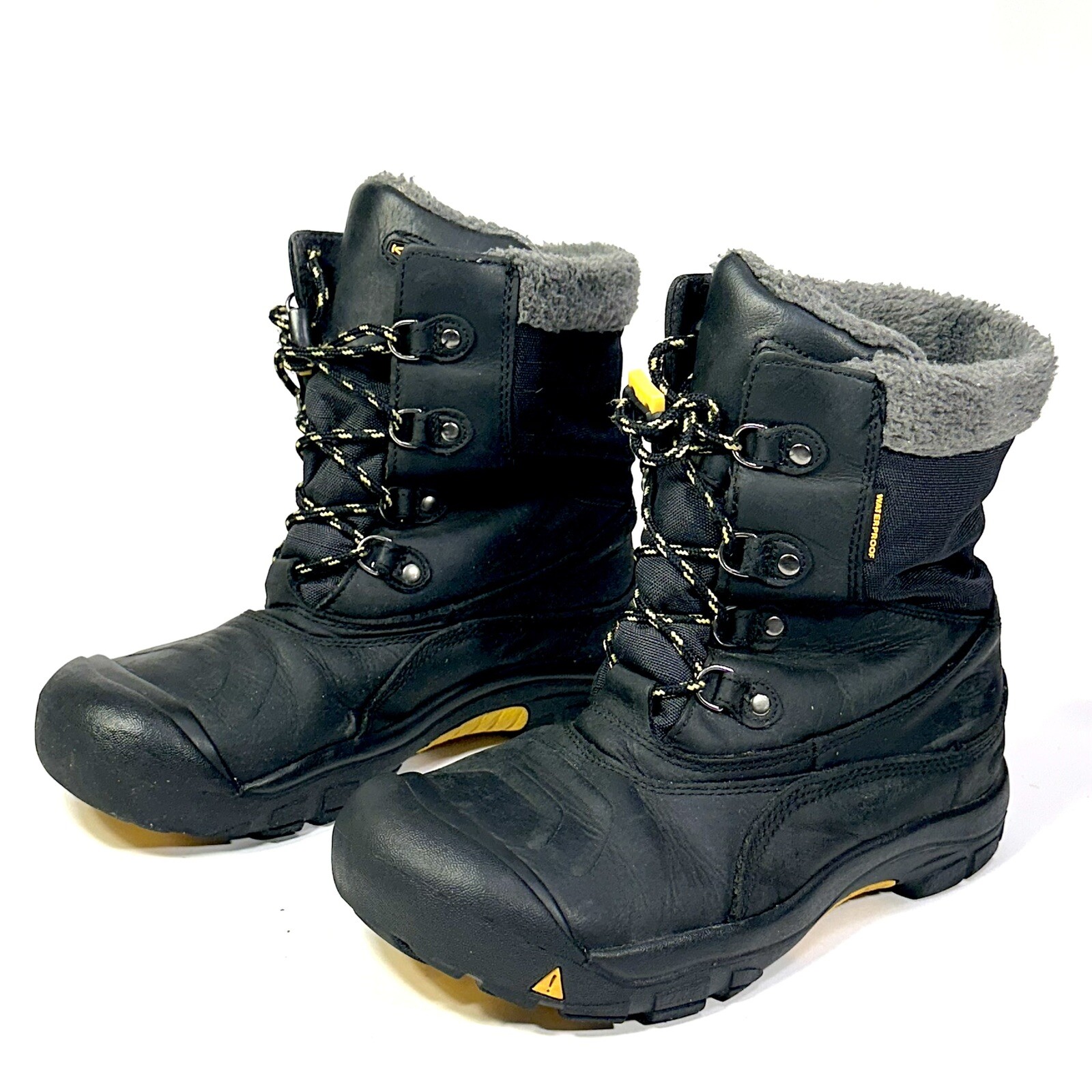 Stivali da bacino caldi Keen punta nera impermeabili 200 grammi foderati taglia 6 usati