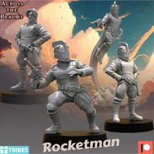 Juego completo Rocketman | Across the Realms | RPG Wargaming Mini impreso en 3D