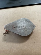 Vintage Early Strait-Line Chalk Line Reel Made Santa Ana, CA Pat Pend. Red Chalk