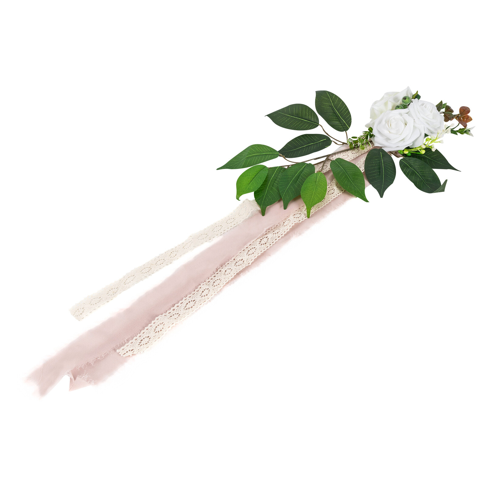 10PCS Pew Flowers Artificial Flowers & Ribbons for Church Chair