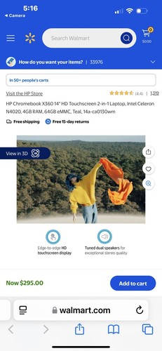 HP Chromebook X360 Intel Celeron 14’ Touchscreen 2 In 1 - Zdjęcie 18 z 18