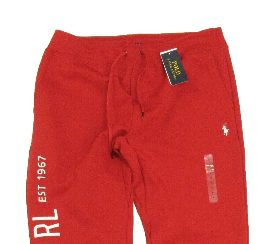 Polo Ralph Lauren Men's Red Embossed Logo Double Knit Jogger Pants | eBay