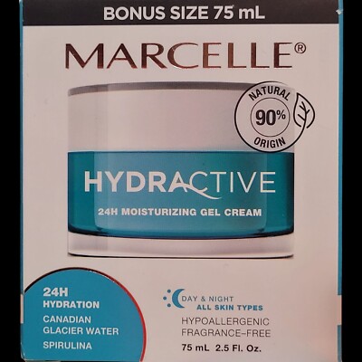 Marcelle Hydractive 24H Dry Skin Gel Face Moisturizer Cream 75ml