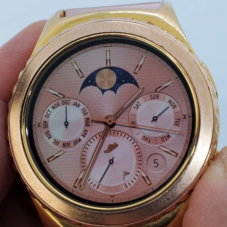 Samsung Galaxy Gear S2 40MM Rose Gold Case Rose Gold Milanese Band Working - Image 2 of 4