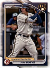 2024 Bowman Base Mike Boeve #BP-138 Milwaukee Brewers Prospect Baseball Card