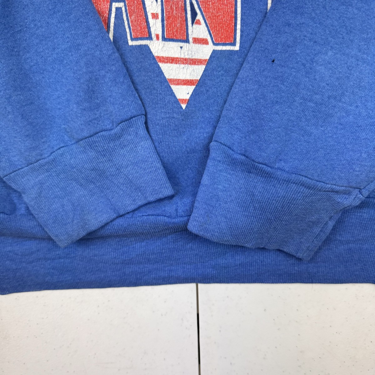 Vintage 80's New York Giants Sweatshirt Blue Men's Large