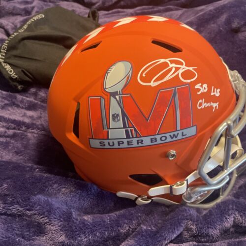 Odell Beckham Jr Signed/Autographed Full Size rep. Helmet Super Bowl LVI