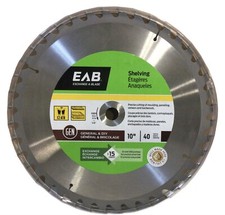 Exchange-A-Blade 1011812 10” 40 Tooth General Purpose Saw Blade for Shelving