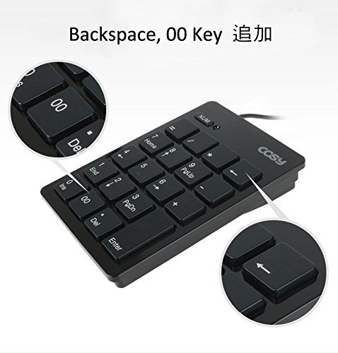 19 Key Felming Keypad Add Backspace, 00 Key Less Typing Error Isolation Key Cap - Picture 8 of 11