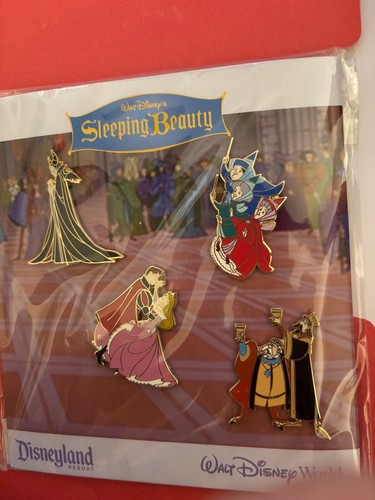 HTF SLEEPING BEAUTY DISNEY WORLD PIN SET W/ Merryweather Flora And Fauna - Picture 6 of 6
