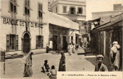 CPA AK MAROKKO CASABLANCA Place de la Banque d'Etat (689515)
