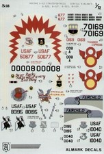 Almark 1/72 Boeing B-52 B-52D/F/G/H Stratofortress USAF S18 Waterslide Decals