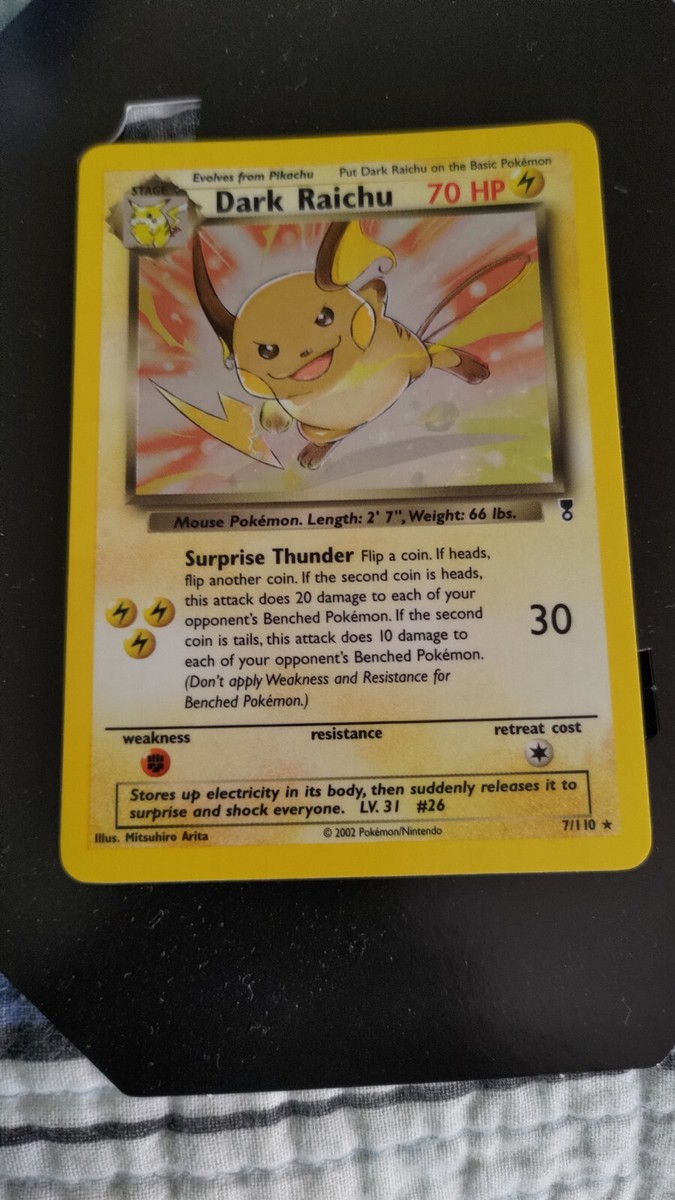 Pokemon TCG Dark Raichu Legendary Collection 7/110 Rare
