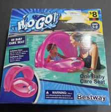 Baby Care Seat Bestway Raft Inflatable Infant with Sun Shade H20-GO NEW Float