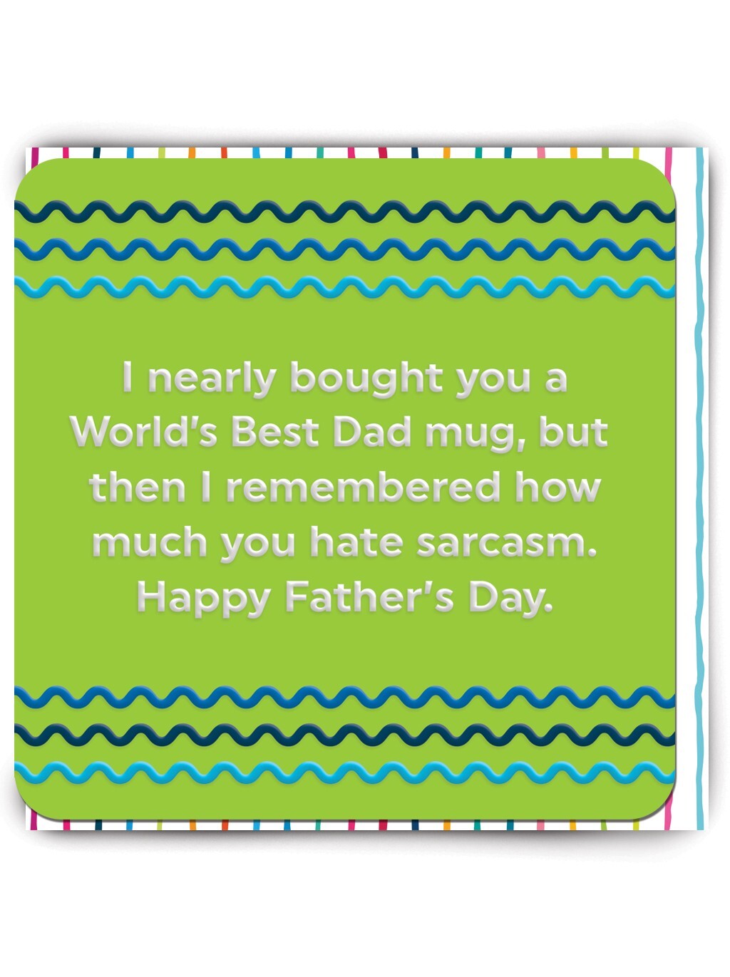 Funny Fathers Day Card Worlds Best Dad Mug Joke Silly Sarcasm Humour Relatable