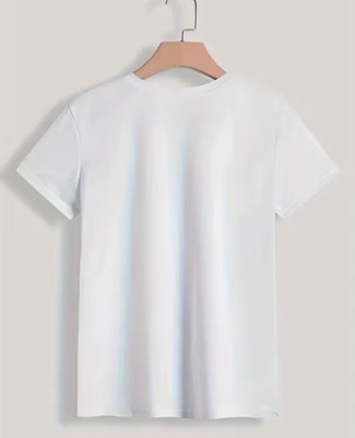 T-SHIRT FÜR MODE LIEBHABER *L* BAUM-WOLLE ELASTHAN HEMD SHIRT DAMEN TOP QUALITÄT