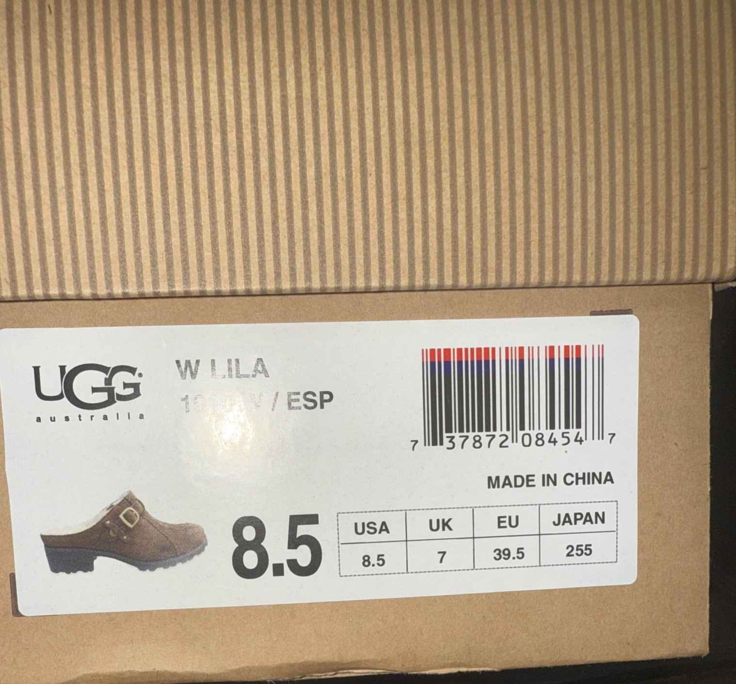 Ugg Lila Espresso Brown Clogs Sz 8.5 Brand New In Box  Packing Authenticate Card image 7
