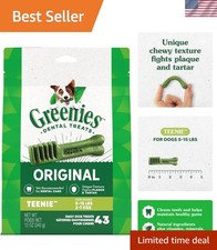 Greenies Teenie Dental Dog Treats - 12oz, 43 Chews for Oral Care