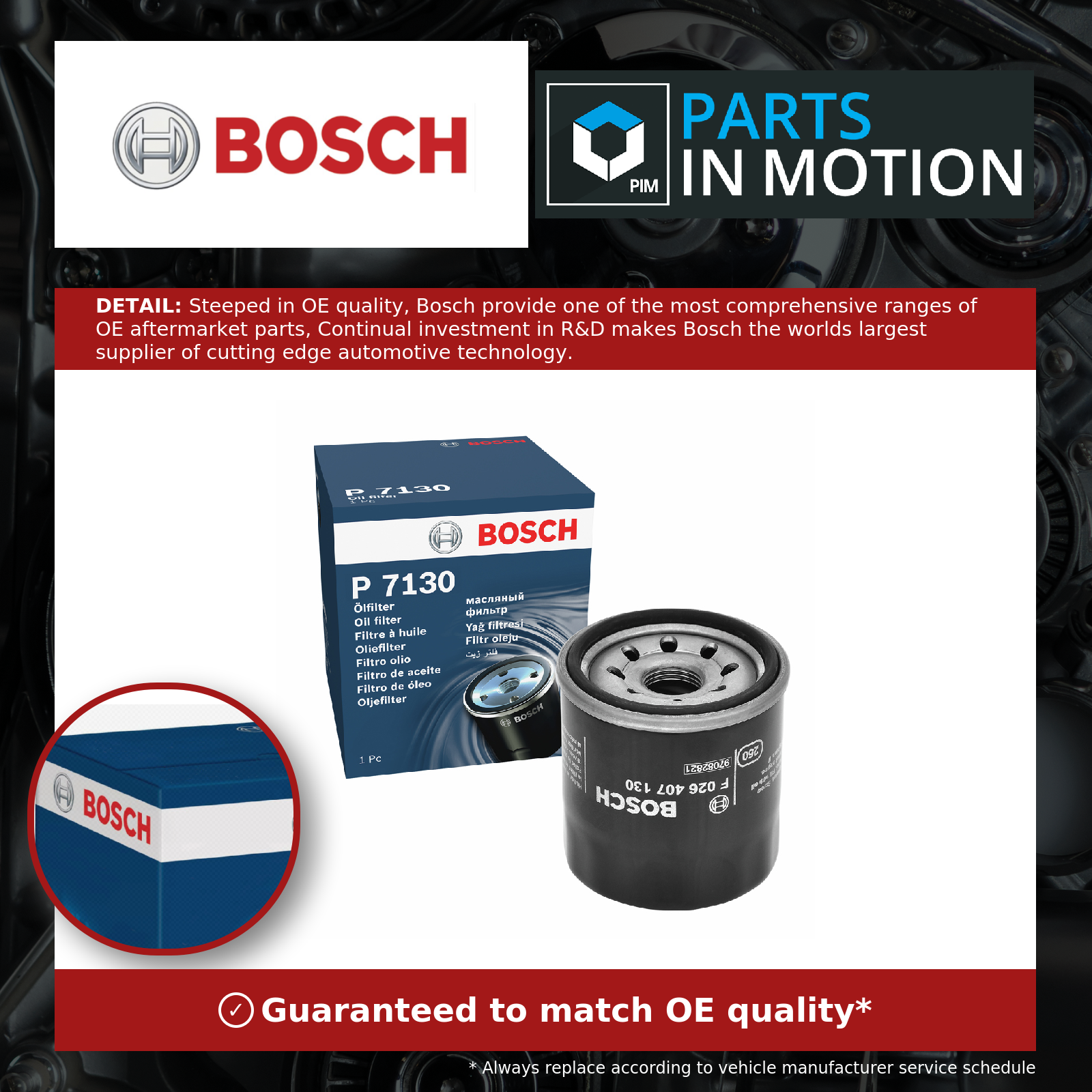 2x ✅Fits BOSCH FILTRY F 026 407 130 OIL FILTER ⭐UK Seller⭐ - Image 6
