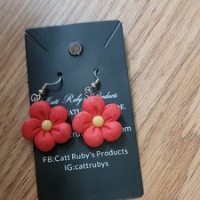 Catt Rubys Flower Enamel Earrings
