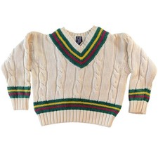 Vintage Gap Kids Cricket Sweater Cable Knit V...