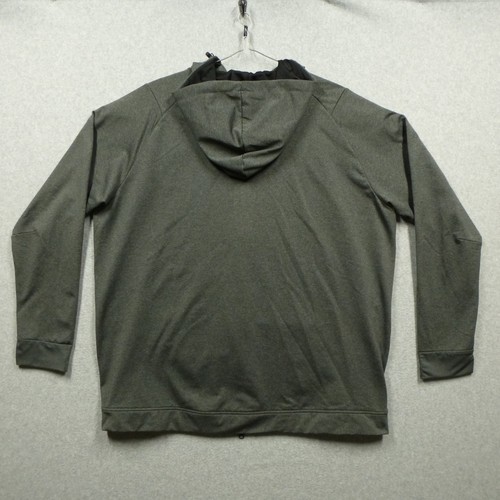UNRL Hoodie Mens 2XL Gray Impact Full Zip Sweatshirt Split Pocket Brushed Fleece - Picture 7 of 10
