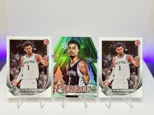 Topps 2025 Victor Wembanyama Spurs 3-Card Lot Holiday Mega Evergreen