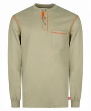 FR Shirts for Men Flame Resistant Shirt NFPA2112/CAT2 7oz Khaki Fire Retardan...
