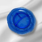 Hazel-Atlas Royal Lace Blue Depression Glass Grill Plate !!