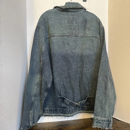 CEEC LA Streetwear Brand Men’s Dirty Wash Type II Denim Jacket NEW Size L image 9